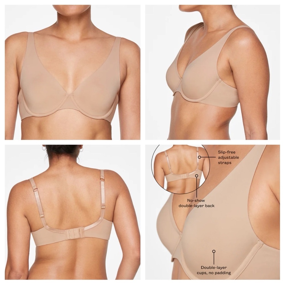 ThirdLove 40F Taupe Second Skin Unlined 24/7 Classic Bra Double Layer Cups